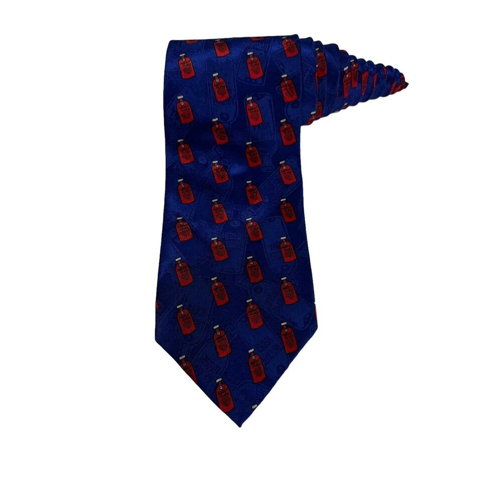 Absolut Marine Absolut Vodka Vintage Rare Novelty Necktie 100% Silk